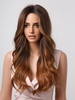 zaful Dark Brown Gradient Long Wavy Synthetic Wig