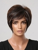 zaful Dark Brown Mixed Color Side Bangs Short Haircut Synthetic Wig