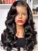 zaful Fluffy Body Wave Long Lace Front Human Hair Wig