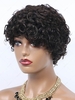 zaful Fluffy Curly Short Human Hair Wig