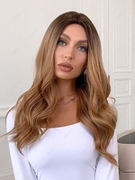 zaful Fluffy Long Wavy Gradient Color Synthetic Wig