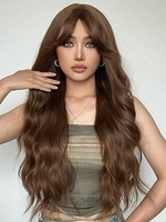 zaful Fluffy Long Wavy Middle Part Synthetic Wig