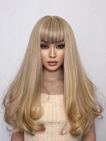 zaful Fluffy Long Wavy See-through Bang Synthetic Wig