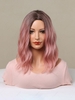 zaful Fluffy Pink Gradient Color Mid-length Wavy Synthetic Cosplay Wig