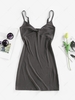 ZAFUL Front Twist Mini Bodycon Dress Xl Gray