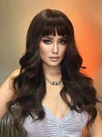 zaful Full Bang Fluffy Long Wavy Synthetic Wig