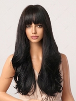 zaful Full Bang Long Wavy Synthetic Wig