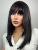 zaful Full Bang Medium Length Straight Synthetic Wig