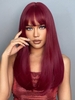 zaful Full Bang Natural Straight Long Synthetic Wig