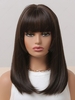 zaful Full Bang Straight Mid-length Synthetic Wig