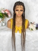 zaful Full Lace S-type Braid Hair Brown Mixed Black Synthetic Wig