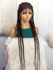 zaful Full Lace Synthetic Black Mixed Wine Red Extra Long Braid Hair Wig