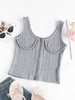 ZAFUL Full Zip Cupped Tank Top Xl Dark gray