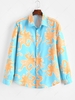 ZAFUL Funny Octopus Print Button Up Long Sleeve Shirt Xl