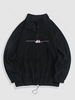 ZAFUL Fuzzy Letter and Mountain Embroidered Quater Zip Polar Fleece Sweatshirt Xxl Black