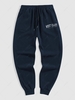 ZAFUL Fuzzy West Coast Embroidered Polar Fleece Sweatpants Xxl Deep blue