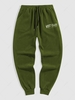 ZAFUL Fuzzy West Coast Embroidered Polar Fleece Sweatpants Xxl Deep green