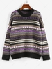 ZAFUL Geo Drop Shoulder Jumper Sweater S