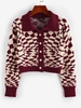 ZAFUL Geometry Button Up Cropped Cardigan S