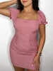 ZAFUL Gingham Puff Sleeve Dress Xl Red