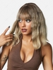 zaful Golden Gradient Color Full Bang Curly Synthetic Hair Wig