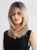 zaful Golden Gradient Color Partial Bangs Mid-length Natural Straight Synthetic Wig