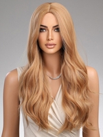 zaful Golden Long Wavy Synthetic Daily Wig