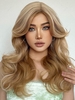 zaful Golden Mixed Color Middle Part Wavy Synthetic Wig