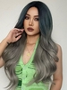 zaful Gradient Color Fluffy Long Wavy Synthetic Wig