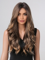 zaful Gradient Color Long Wavy Synthetic Wig