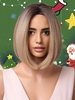 zaful Gradient Color Straight Bob Synthetic Wig