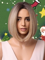 zaful Gradient Color Straight Bob Synthetic Wig