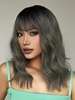 zaful Gray Gradient Full Bang Wavy Synthetic Wig