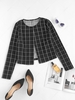 ZAFUL Grid Crop Jacket M Black