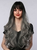 zaful Halloween Christmas Gray Gradient Long Wavy Synthetic Wig (Without Accessory)