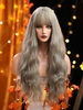 zaful Halloween Fluffy Long Wavy See-through Bangs Synthetic Party Wig