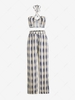 ZAFUL Halter Criss Cross Wide Leg Pants Set L Deep blue