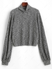 ZAFUL Heathered High Neck Knitwear Xl Gray