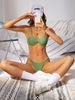 ZAFUL High Cut Monowire Cheeky Bikini Swimwear S Green