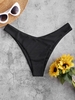 ZAFUL High Leg Plain Bikini Bottom S Black