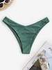 ZAFUL High Leg Plain Bikini Bottom S Light green