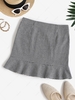 ZAFUL High Rise Houndstooth Mini Fishtail Skirt M Multi a