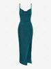 ZAFUL High Split Draped Midi Slip Dress Xl Green