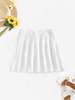 ZAFUL High Waist Pleated Mini Skirt L White