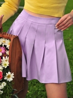 ZAFUL High Waist Pleated Mini Skirt Xl Mauve