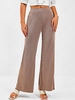 ZAFUL High Waisted Jersey Wide Leg Pants S Light coffee