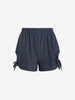 ZAFUL High Waisted Tie Side Cut Out Shorts S Deep blue