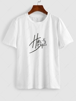 ZAFUL Hits Different Graphic Funny Tee M White