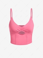 ZAFUL Hollow Out Corset Style Camisole S Light pink