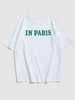 ZAFUL IN PARIS Letters Print T-shirt S White